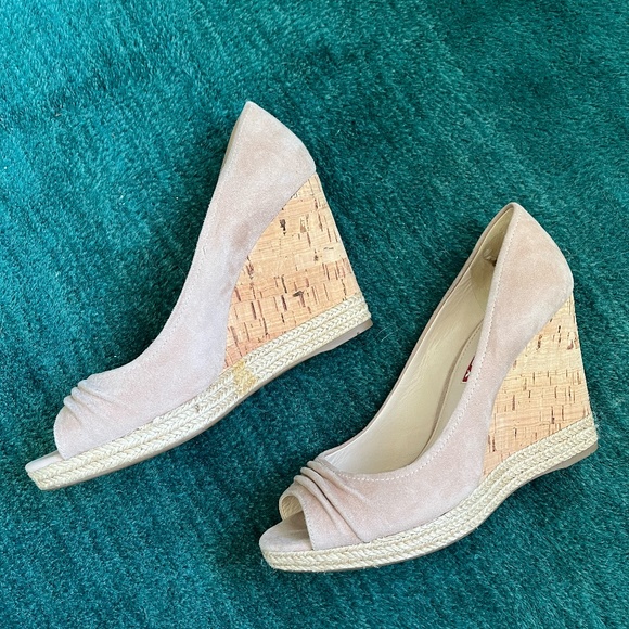 Light Pink Prada Wedges - Picture 5 of 8